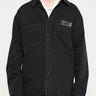 Palmes - Twill Patch Overshirt in Black