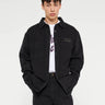 Palmes - Twill Patch Overshirt in Black