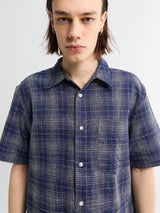 Palmes - Checkered Shirt in Blue
