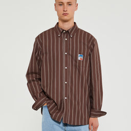 Palmes - Deuce Oxford Shirt in Brown