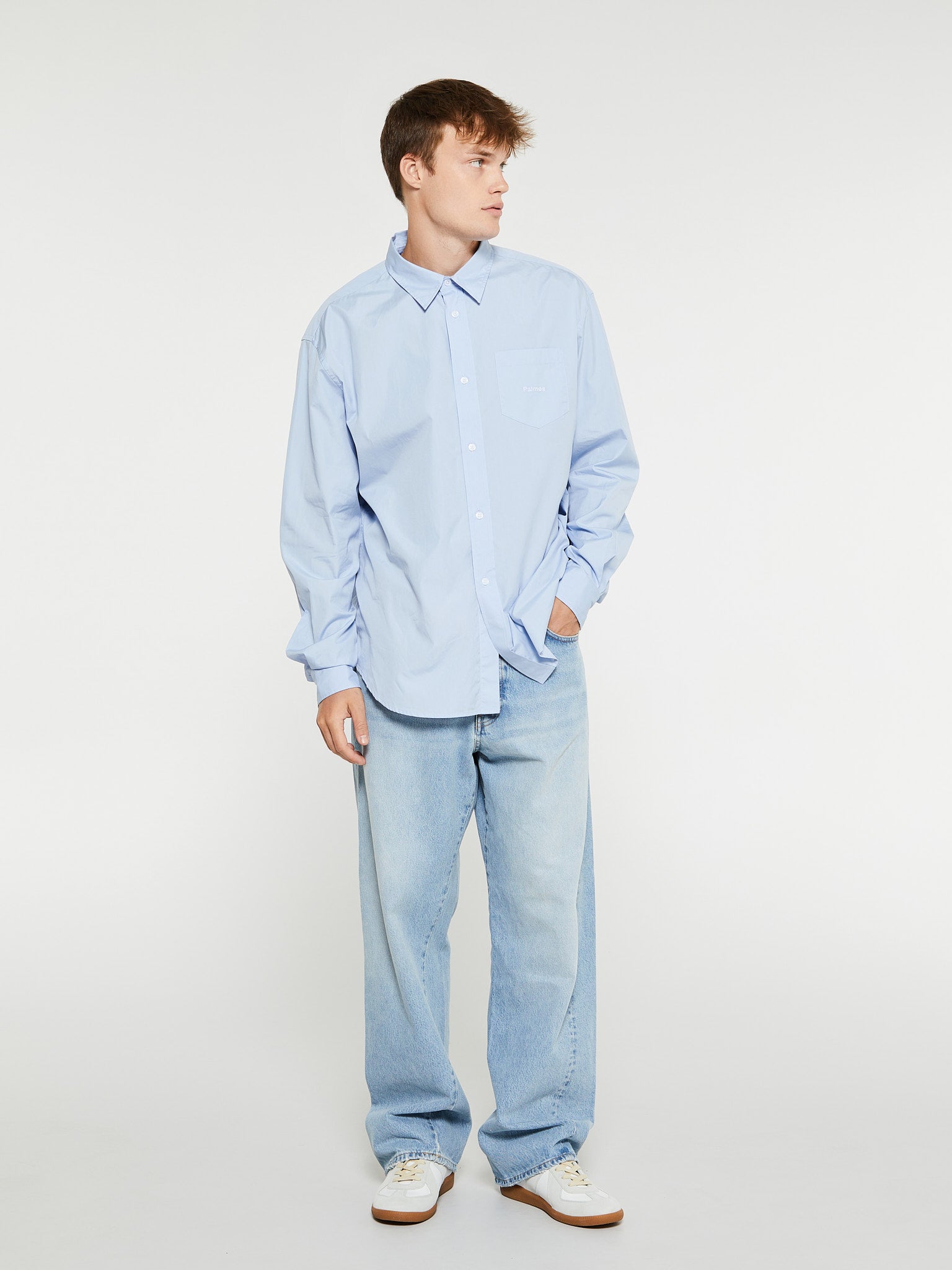 Daryl Long-Sleeved Shirt in Light Blue