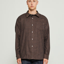 Palmes - Joseph Shirt in Brown and Navy