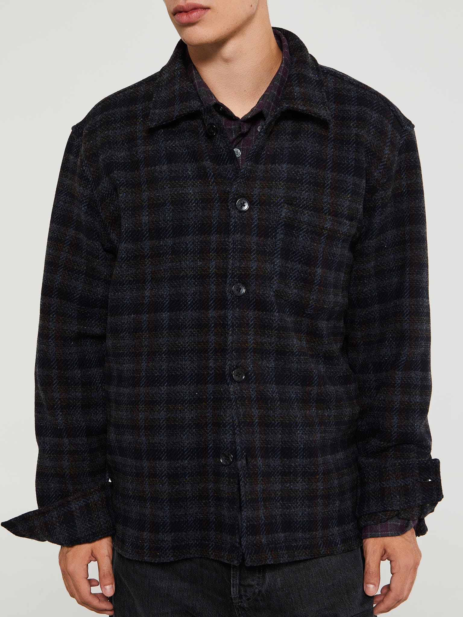 Palmes - Rocco Overshirt in Black Check