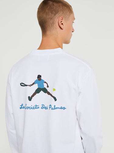 Palmes - Societá Longsleeved T-Shirt in White
