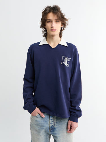 Palmes - Boot Open Rugby Shirt in Navy