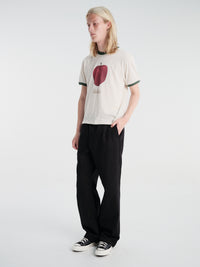 Palmes - Lucien Herringbone Trousers in Black