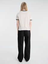 Palmes - Lucien Herringbone Trousers in Black