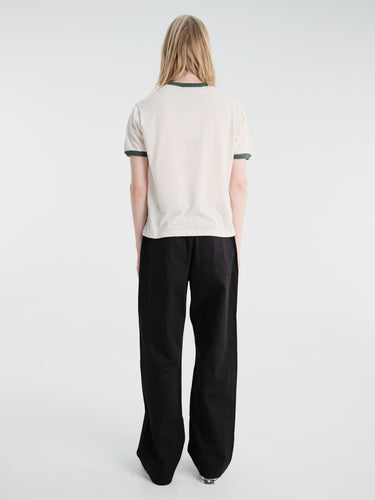 Palmes - Lucien Herringbone Trousers in Black