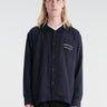 Palmes - Western Camp Collar Shirt in Navy