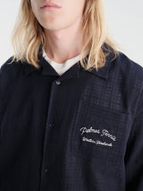Palmes - Western Camp Collar Shirt in Navy