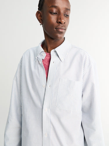 Palmes - Deuce Oxford Shirt in Light Blue Stripes
