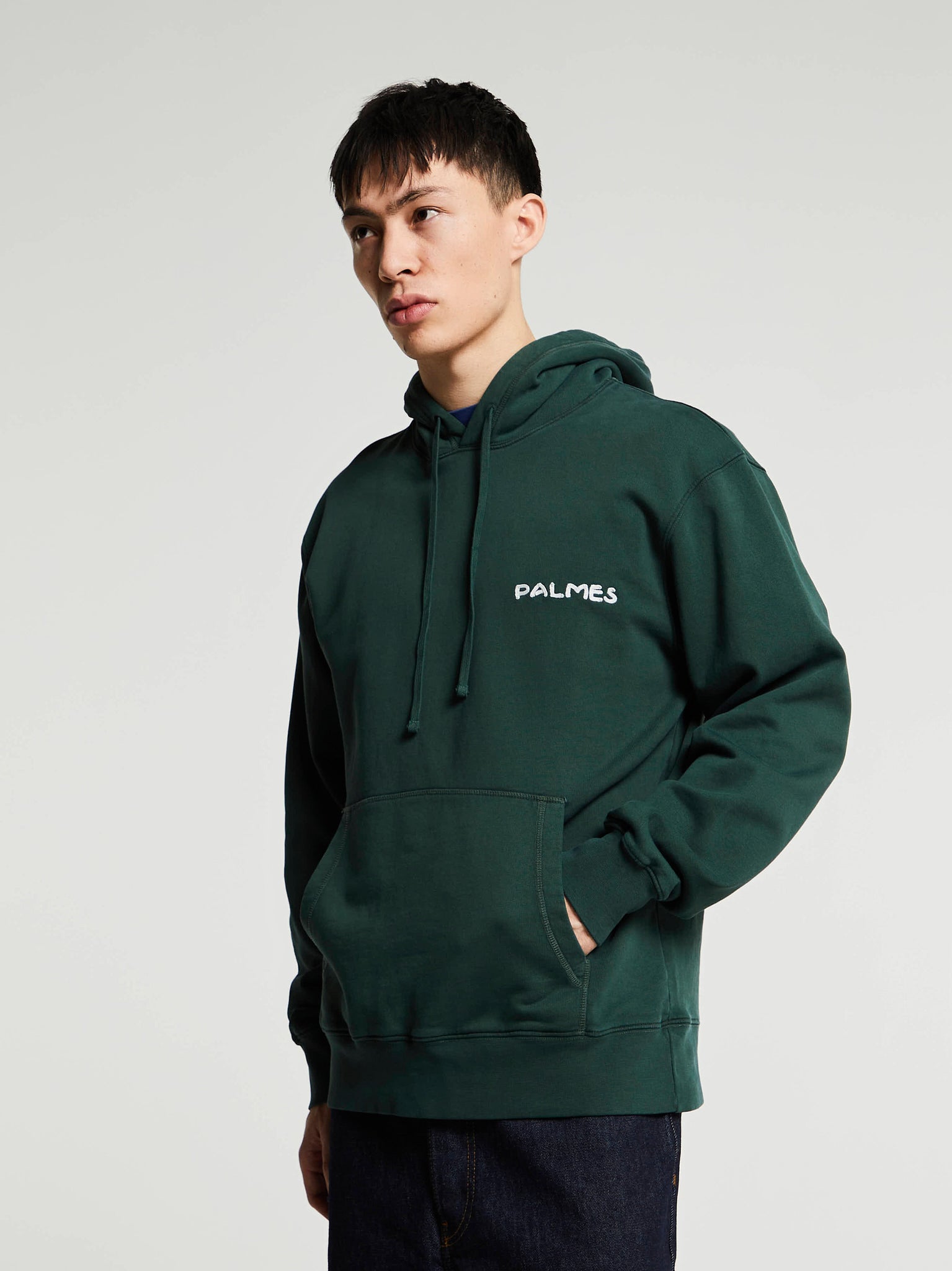 Palmes - Tower Hooded Sweatshirt in Dark Green