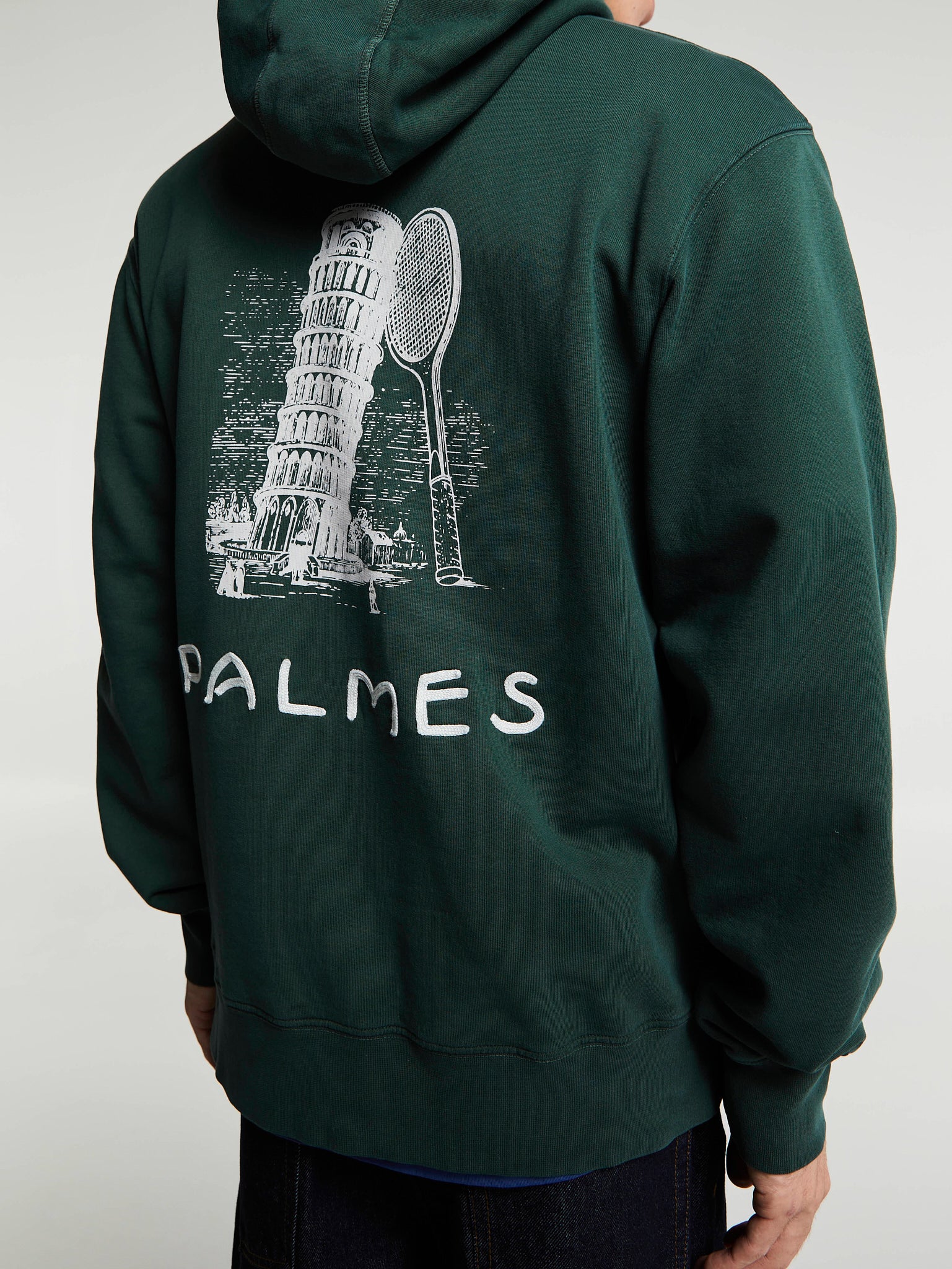 Palmes - Tower Hooded Sweatshirt in Dark Green