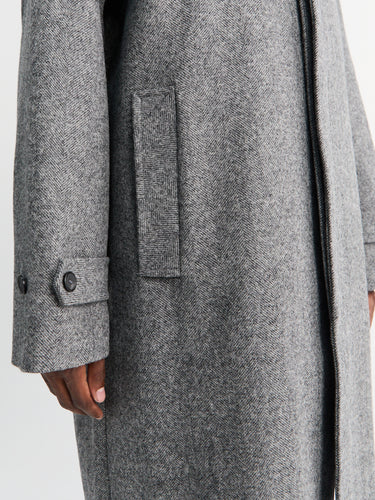 Palmes - Heritage Wool Coat in Grey