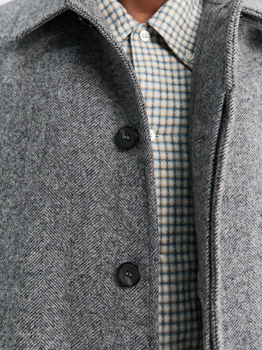 Palmes - Heritage Wool Coat in Grey