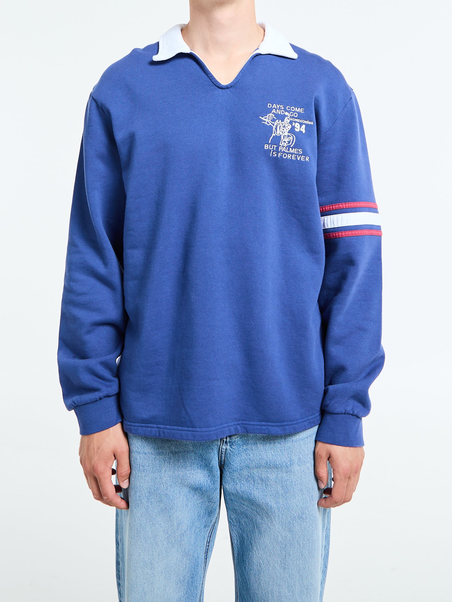 Palmes - Forever Open Rugby Shirt in Blue