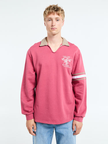 Palmes - Forever Open Rugby Shirt in Red