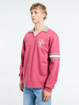 Palmes - Forever Open Rugby Shirt in Red