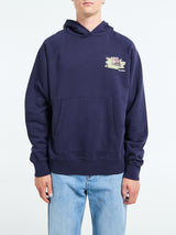 Palmes - Porch Hooded Sweatshirt in Dark Blue