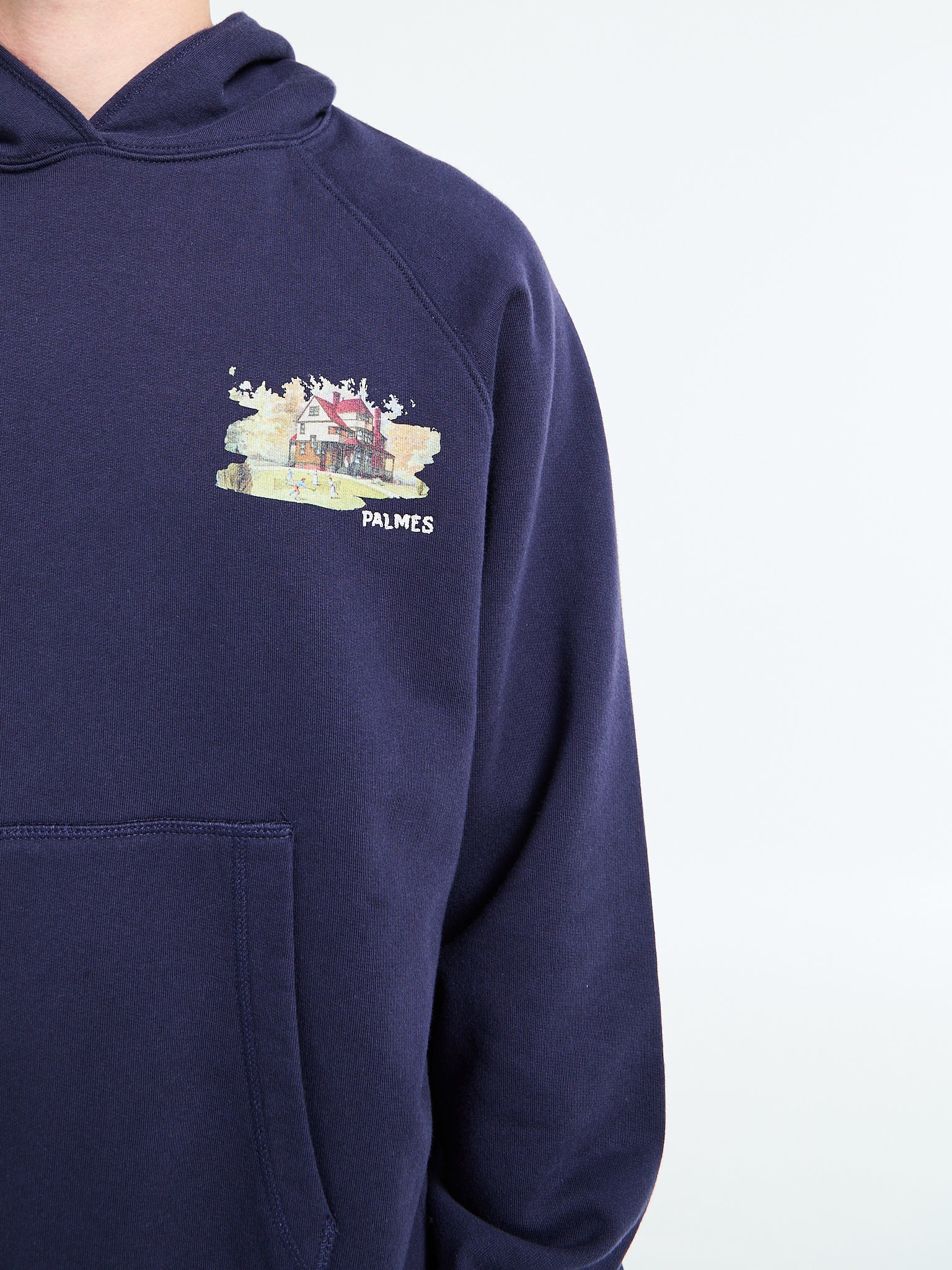 Palmes - Porch Hooded Sweatshirt in Dark Blue