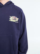 Palmes - Porch Hooded Sweatshirt in Dark Blue