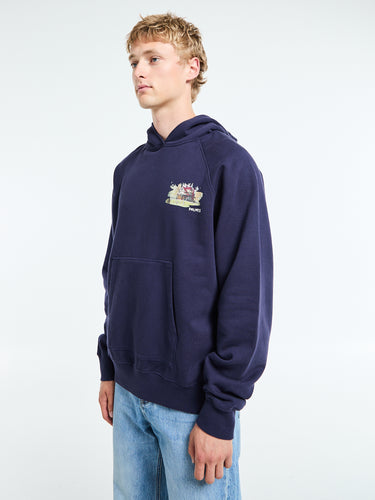 Palmes - Porch Hooded Sweatshirt in Dark Blue