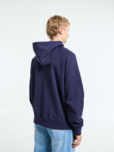Palmes - Porch Hooded Sweatshirt in Dark Blue