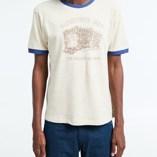 Palmes - Remember Ringer T-Shirt in Broken White