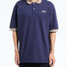 Palmes - Oval Pique Polo in Dark Blue