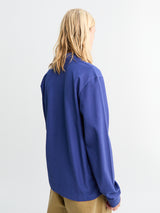 Palmes - Lace Longsleeved Zip Polo in Blue