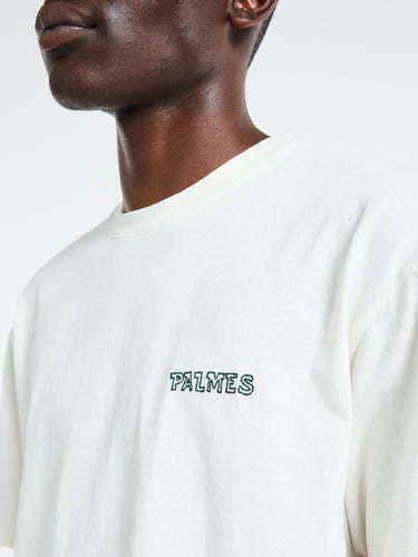 Palmes - Logo T-Shirt in Broken White