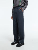 Palmes - Lucien Herringbone Trousers in Black