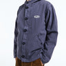 Palmes - Herringbone Hooded Jacket in Dark Blue