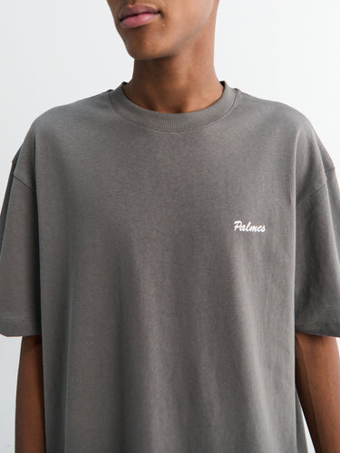Palmes - Logo T-Shirt in charcoal
