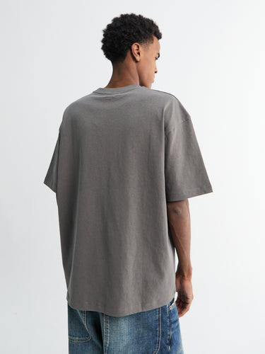 Palmes - Logo T-Shirt in charcoal