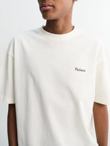 Palmes - Logo T-shirt in Off-White