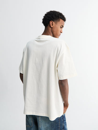 Palmes - Logo T-shirt in Off-White