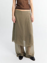 Paloma Wool - Low Silk Archive Pants in Khaki