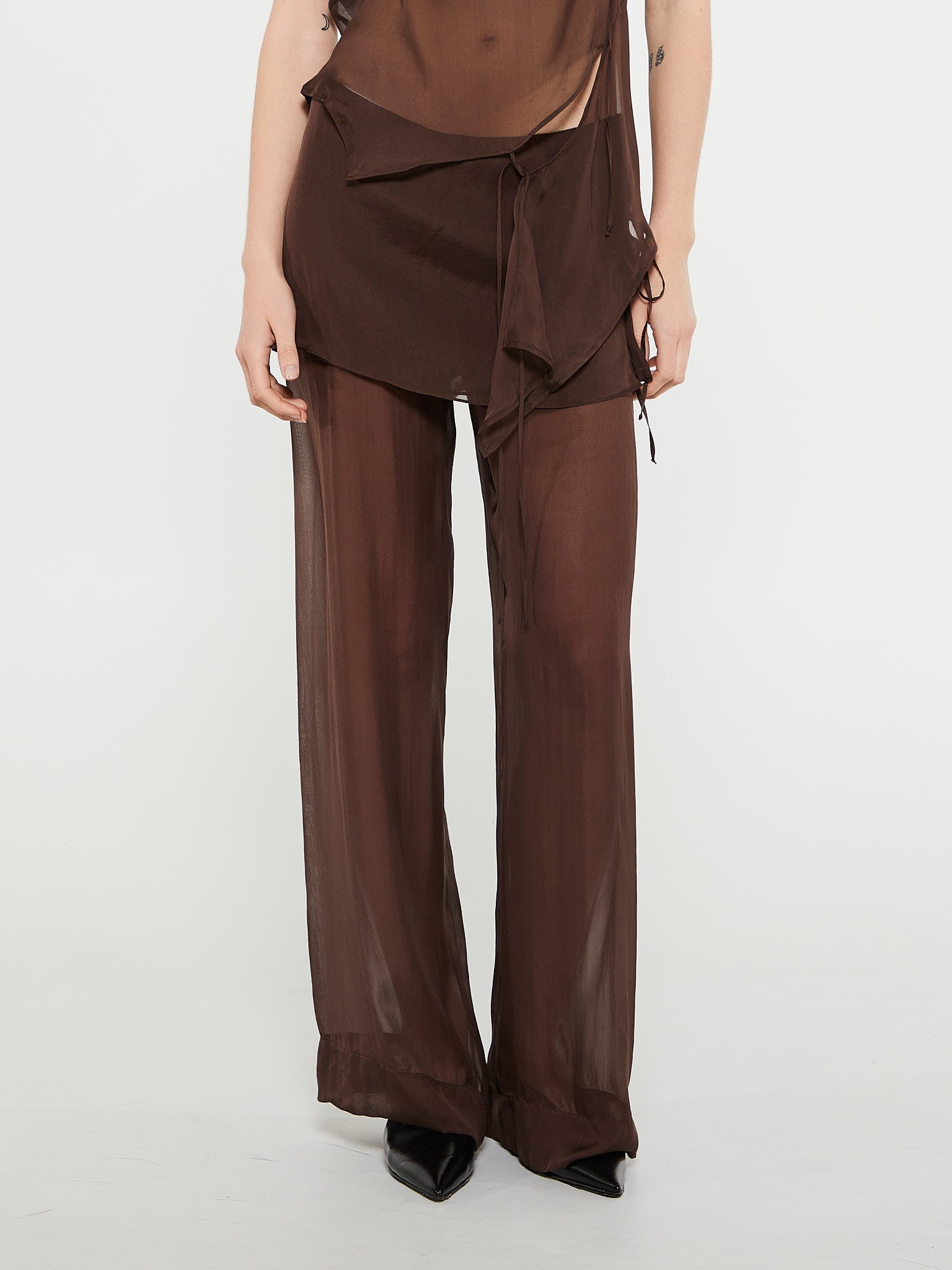 Silk Archive Trousers in Brown