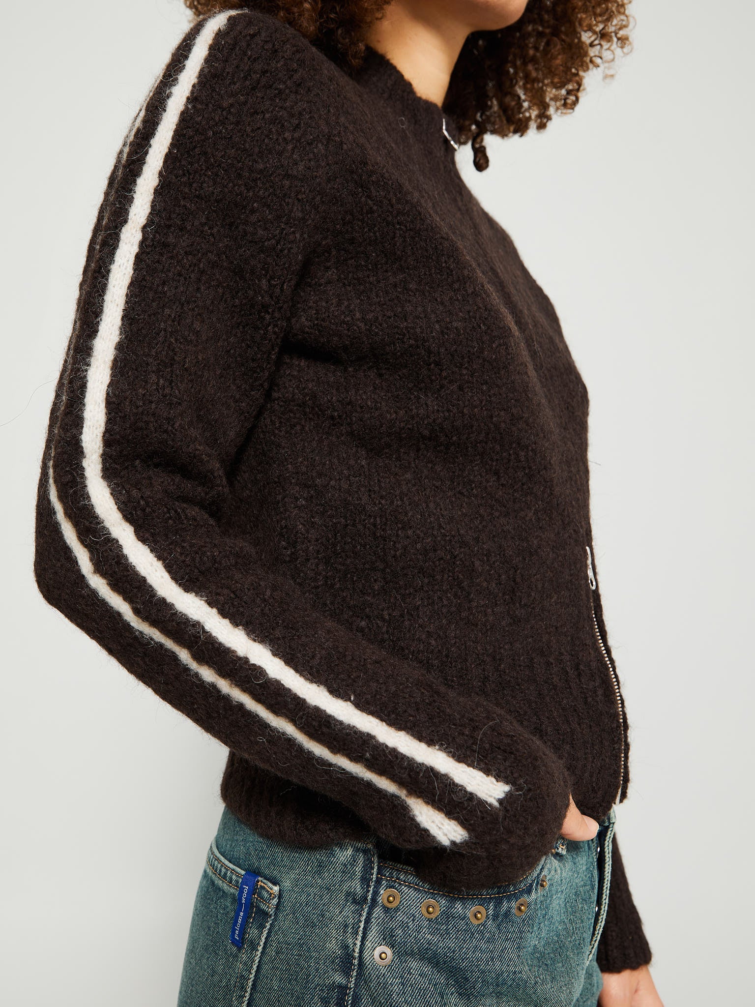 paloma wool - Grand Slam Zip Knit in Brown