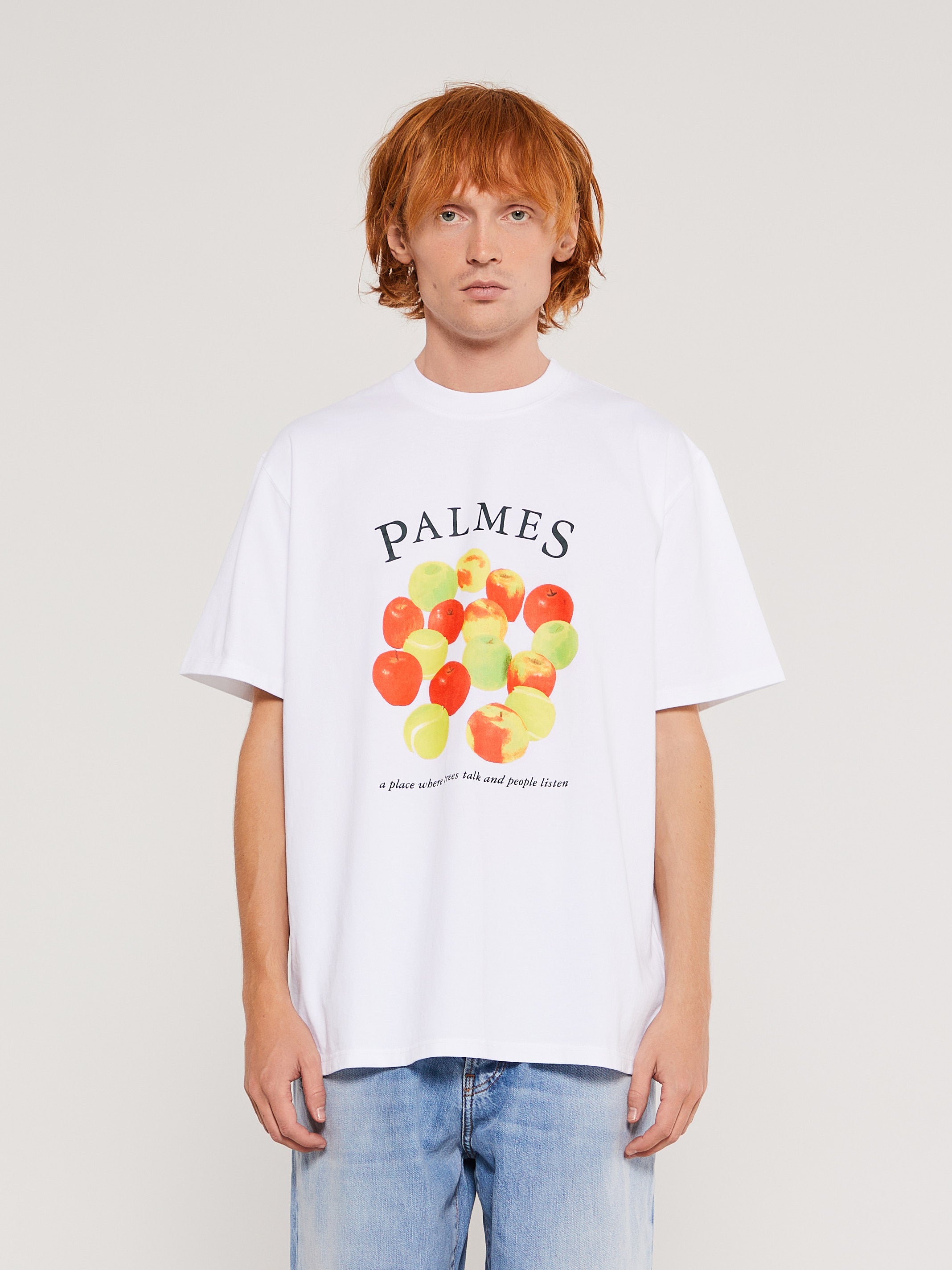 Palmes - Apples T-Shirt in White – stoy