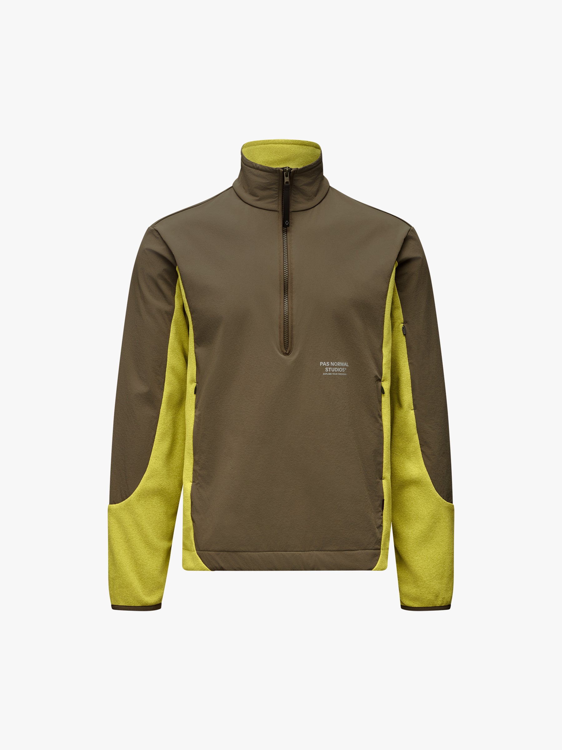 Normal Zip Pas Normal Studios - Off-Race Light Fleece Half-Zip in Moss Green – Stoy