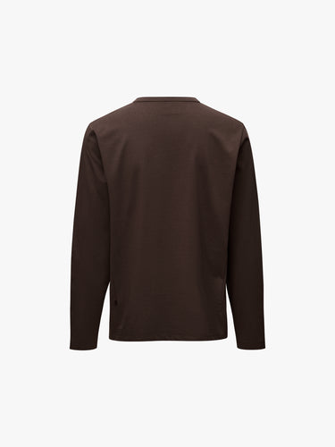 Off-Race Cotton Tech Long Sleeve T-Shirt in Dark Purple