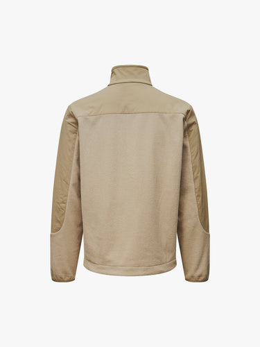 Off-Race Light Fleece Half-Zip in Beige