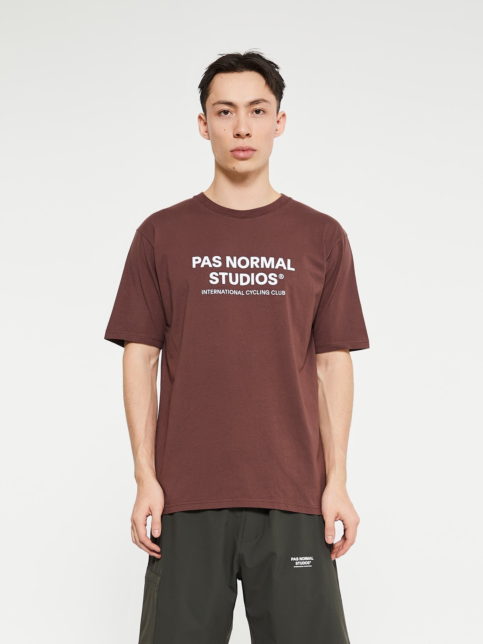 Pas Normal Studios - Off-Race Logo T-shirt in Deep Brown