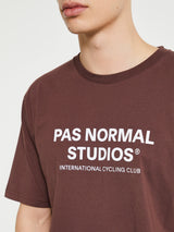 Pas Normal Studios - Off-Race Logo T-shirt in Deep Brown