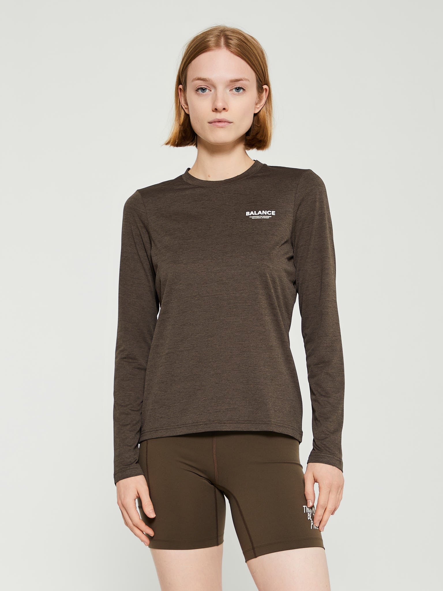 Pas Normal Studios - Women's Balance Long Sleeve T-Shirt in Dusty Brown