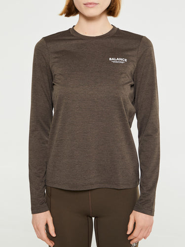 Pas Normal Studios - Women's Balance Long Sleeve T-Shirt in Dusty Brown