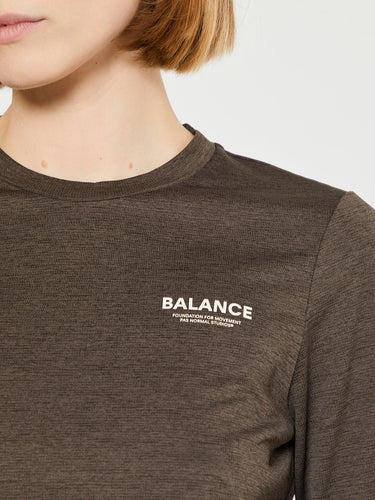 Pas Normal Studios - Women's Balance Long Sleeve T-Shirt in Dusty Brown