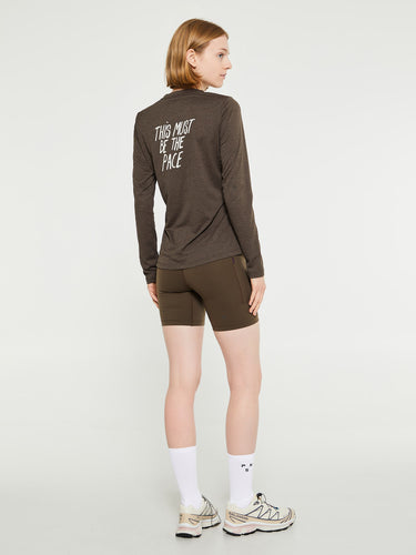 Pas Normal Studios - Women's Balance Long Sleeve T-Shirt in Dusty Brown